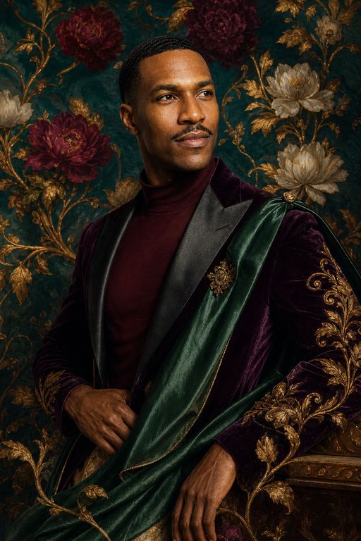 Regal floral portrait
