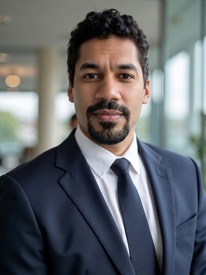 goatee rendered on the portrait
